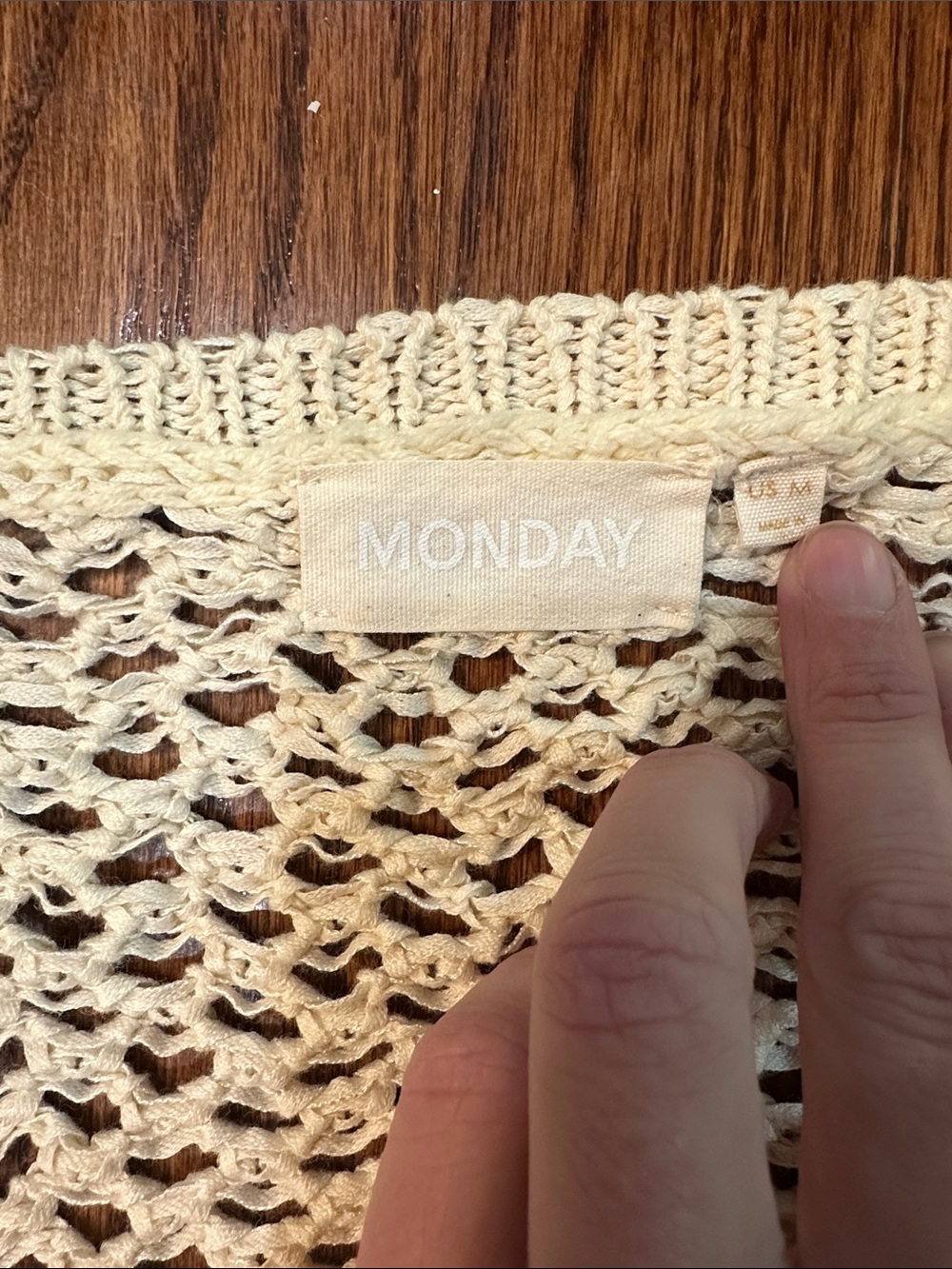 MONDAY Cream Crochet Two-Piece Beach Cover-Up Set - Picture 3 of 3
